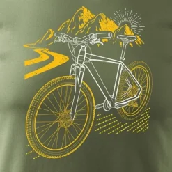 Koszulka rowerowa na rower z rowerem górskim MTB Góry Mountain Bike męska khaki REGULAR S