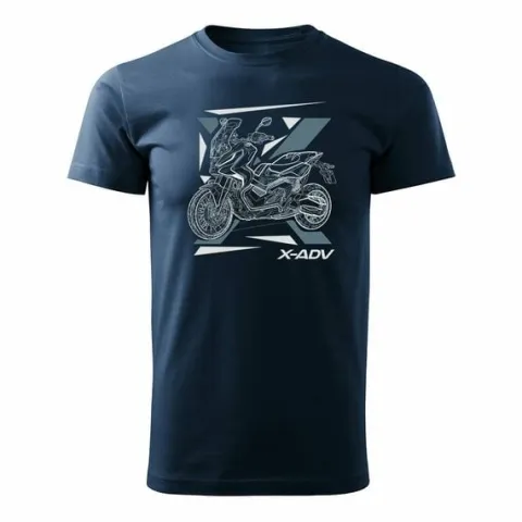 Koszulka z motocyklem na motor Honda X-ADV XADV męska granatowa REGULAR L