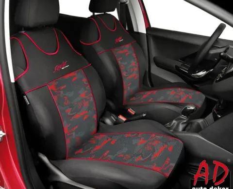 Koszulki uniwersalne na fotele samochodowe Stylus Czerwony
