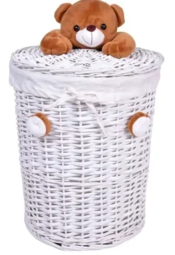 Kosz wiklinowy Miś 40L