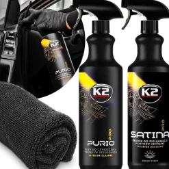K2 PURIO +SATINA PRO PŁYN DRESSING DO CZYSZCZENIA KOKPITU PLASTIKÓW WNĘTRZA