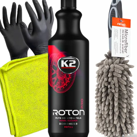 K2 Roton Pro 1L Szczotka Do Mycia Felg Płyn do Czyszczenia Kół Krwawa Felga