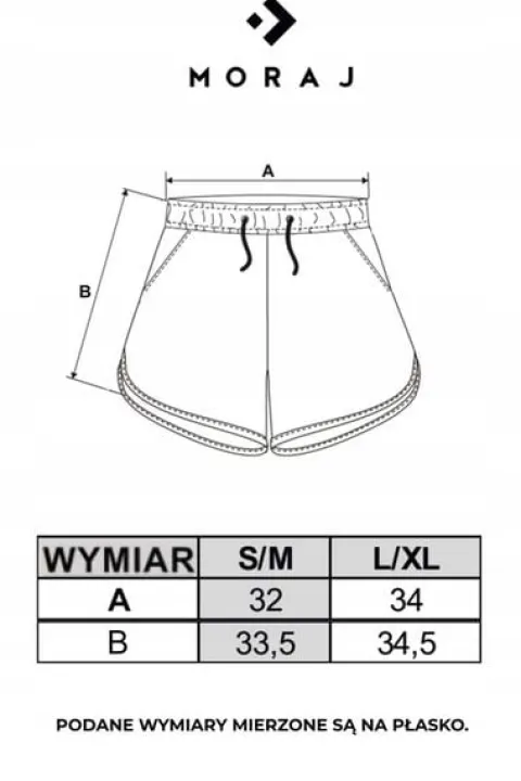 KRÓTKIE SPODENKI DAMSKIE ELASTYCZNE SZORTY Z WIĄZANIEM MORAJ KHAKI S/M