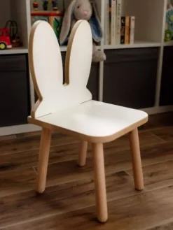 Krzesełko dla dzieci Króliczek białe