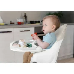 Krzesełko do karmienia ze stolikiem + śliniaczek Milo Ricokids szary