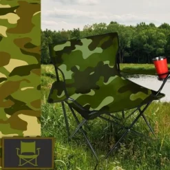 KRZESŁO WĘDKARSKIE RYBACKIE TURYSTYCZNE FOTEL SKŁADANY SZEROKI DUŻY 150 KG