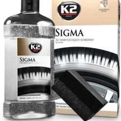 K2 Sigma Żel Czernidło Dressing Do Nabłyszczania Opon Plastików Aplikator
