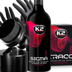 K2 Sigma Pro 1L Czernidło Dressing Do Opon + Aplikator Pędzel Gęste Włosie