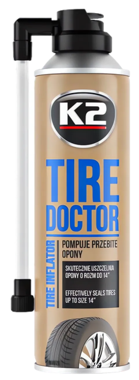 K2 TIRE 400ML Środek Preparat Do Pompowania Przebitych Kół Opon Uszczelnia