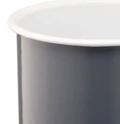 Kubek emaliowany z uchem ROBERTO 0,75 litra 750 ml 10 cm szary