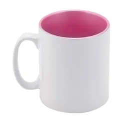 Kubek 300 ml z różowym metalicznym wnętrzem Sublimacja Termotransfer