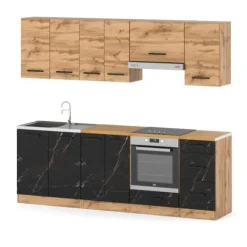 Kuchnia Drewniana 2.4m Modułowa Mała Z Blatem Wotan Wotan San Sebastian