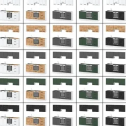 Kuchnia Modułowa Z Blatem Mała Pojemna 2.0m Wotan Wotan Butelkowa Zieleń
