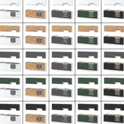 Kuchnia Modułowa Z Blatem Pojemna Mokka Plus 2.4m Wotan Biała San Sebastian