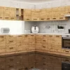 Kuchnia Narożna Duża 6.8m Modułowa Nowoczesna Wotan Dąb Wotan Biała Mat