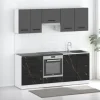Kuchnia Nowoczesna Mała Z Blatem 2.0m Modułowa Biała Szara San Sebastian