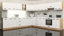 Kuchnia Nowoczesna Narożna Z Blatem Modułowa 6.8m Wotan Biały San Sebastian