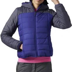 Kurtka Reebok FW Padded Bomber damska pikowana zimowa z kapturem M