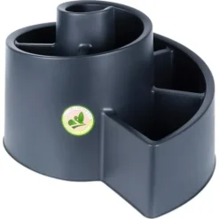 Kwietnik ogrodowy plastikowy czarny spiralny 53x43,5x32,5 cm