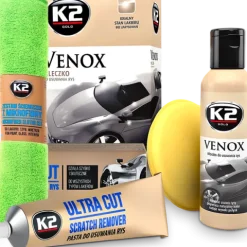 K2 Zestaw Do Usuwania Rys Zarysowań Lakieru Pasta Ultra Cut 4x Mikrofibra