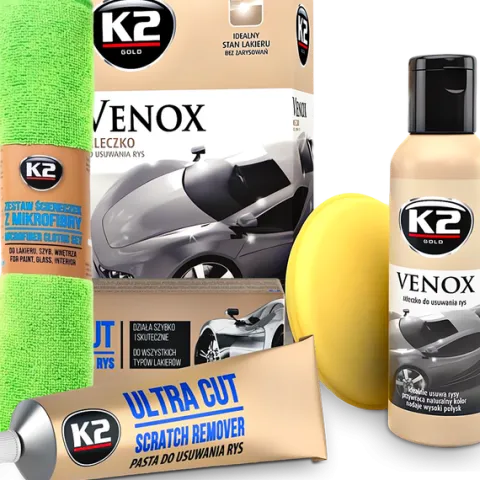 K2 Zestaw Do Usuwania Rys Zarysowań Lakieru Pasta Ultra Cut 4x Mikrofibra