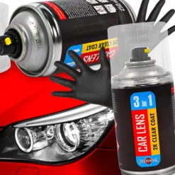 Lakier Bezbarwny 2k Do Renowacji Regeneracji Reflektorów Lamp Auta 3 in 1