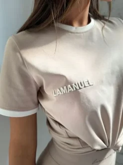 LA MANUEL BLUZKA T-SHIRT DARE BEŻOWY
