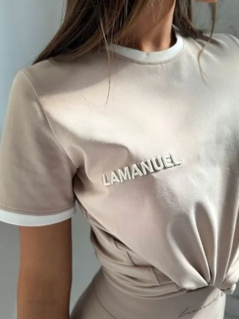 LA MANUEL BLUZKA T-SHIRT DARE BEŻOWY
