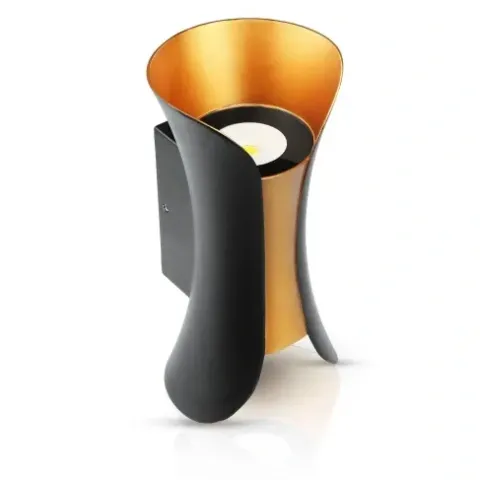 LAMPA ŚCIENNA ELEWACYJNA ZEWNĘTRZNY KINKIET LED 10W IP65 GÓRA DÓŁ ZŁOTY