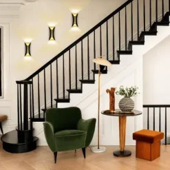LAMPA ŚCIENNA ELEWACYJNA ZEWNĘTRZNY KINKIET LED 10W IP65 GÓRA DÓŁ ZŁOTY