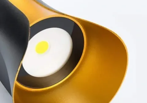 LAMPA ŚCIENNA ELEWACYJNA ZEWNĘTRZNY KINKIET LED 10W IP65 GÓRA DÓŁ ZŁOTY