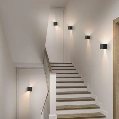 LAMPA ŚCIENNA ELEWACYJNA ZEWNĘTRZNY KINKIET LED 6W IP65 GÓRA DÓŁ LOFT