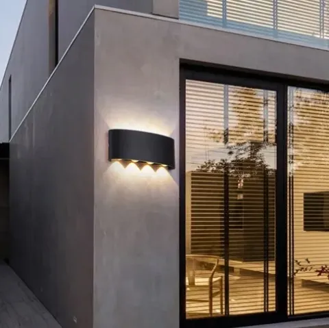LAMPA ŚCIENNA ELEWACYJNA ZEWNĘTRZNY KINKIET LED 4W IP65 GÓRA DÓŁ