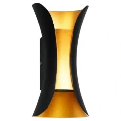 LAMPA ŚCIENNA ELEWACYJNA ZEWNĘTRZNY KINKIET LED 10W IP65 GÓRA DÓŁ ZŁOTY