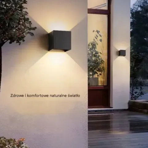 LAMPA ŚCIENNA ELEWACYJNA ZEWNĘTRZNY KINKIET LED 5W IP65 GÓRA DÓŁ LOFT