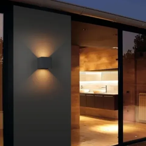 LAMPA ŚCIENNA ELEWACYJNA ZEWNĘTRZNY KINKIET LED 6W IP65 GÓRA DÓŁ LOFT