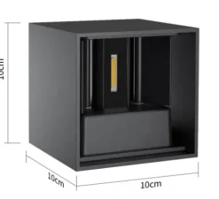LAMPA ŚCIENNA ELEWACYJNA ZEWNĘTRZNY KINKIET LED 6W IP65 GÓRA DÓŁ LOFT