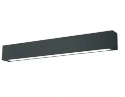 Lampa ścienna, kinkiet IBROS L czarny IP44 do łazienki