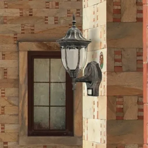 Lampa ścienna zewnętrzna kinkiet Milano złoto antyczne czujnik ruchu PIR