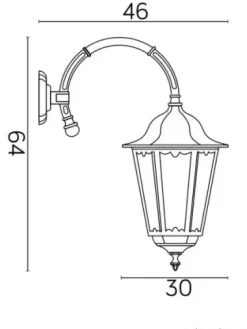 Lampa elewacyjna KINKIET ogrodowy Retro Maxi dół - stylowy dodatek do domu