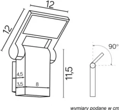 Lampa elewacyjna KINKIET ogrodowy NEO LED 11701 DG - Oświetlenie zewnętrzne