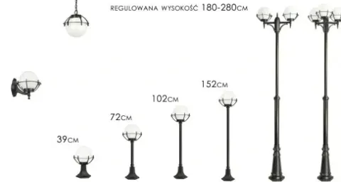 Lampa elewacyjna KINKIET ogrodowy Kule 200 - doskonałe oświetlenie