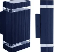 Lampa elewacyjna LED kinkiet ogrodowy Antracyt 2xGU10 aluminium IP54