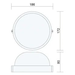 LAMPA ELEWACYJNA OPRAWA ZEWNĘTRZNA E27 IP44