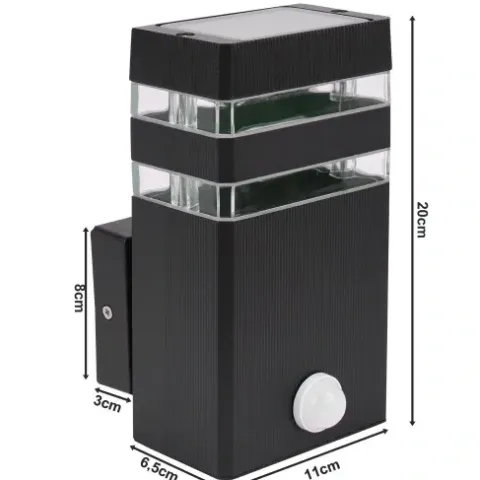 Lampa elewacyjna zewnętrzna kinkiet ogrodowy PIR