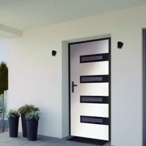 Lampa elewacyjna zewnętrzna kinkiet ogrod QR10b BK
