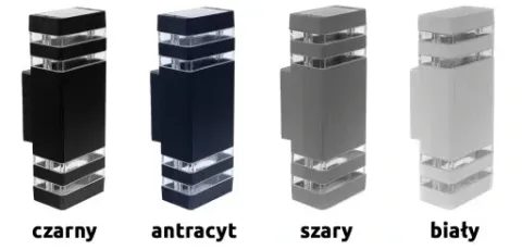 Lampa elewacyjna zewnętrzna kinkiet ogrodowy 2xGU10 aluminium IP54