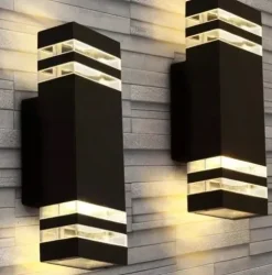 Lampa elewacyjna zewnętrzna kinkiet ogrodowy 2xGU10 aluminium IP54