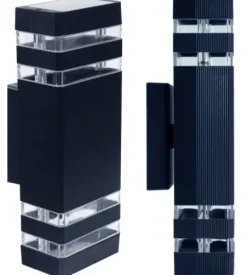 Lampa elewacyjna zewnętrzna kinkiet ogrodowy 2xGU10 aluminium IP54
