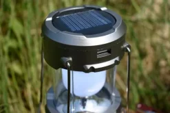 LAMPA KEMPINGOWA SOLARNA LED USB POWERBANK LATARKA SKŁADANA Z UCHWYTEM